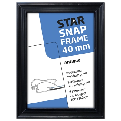 Antik-Aluminium-Klapprahmen 40 mm Schwarz